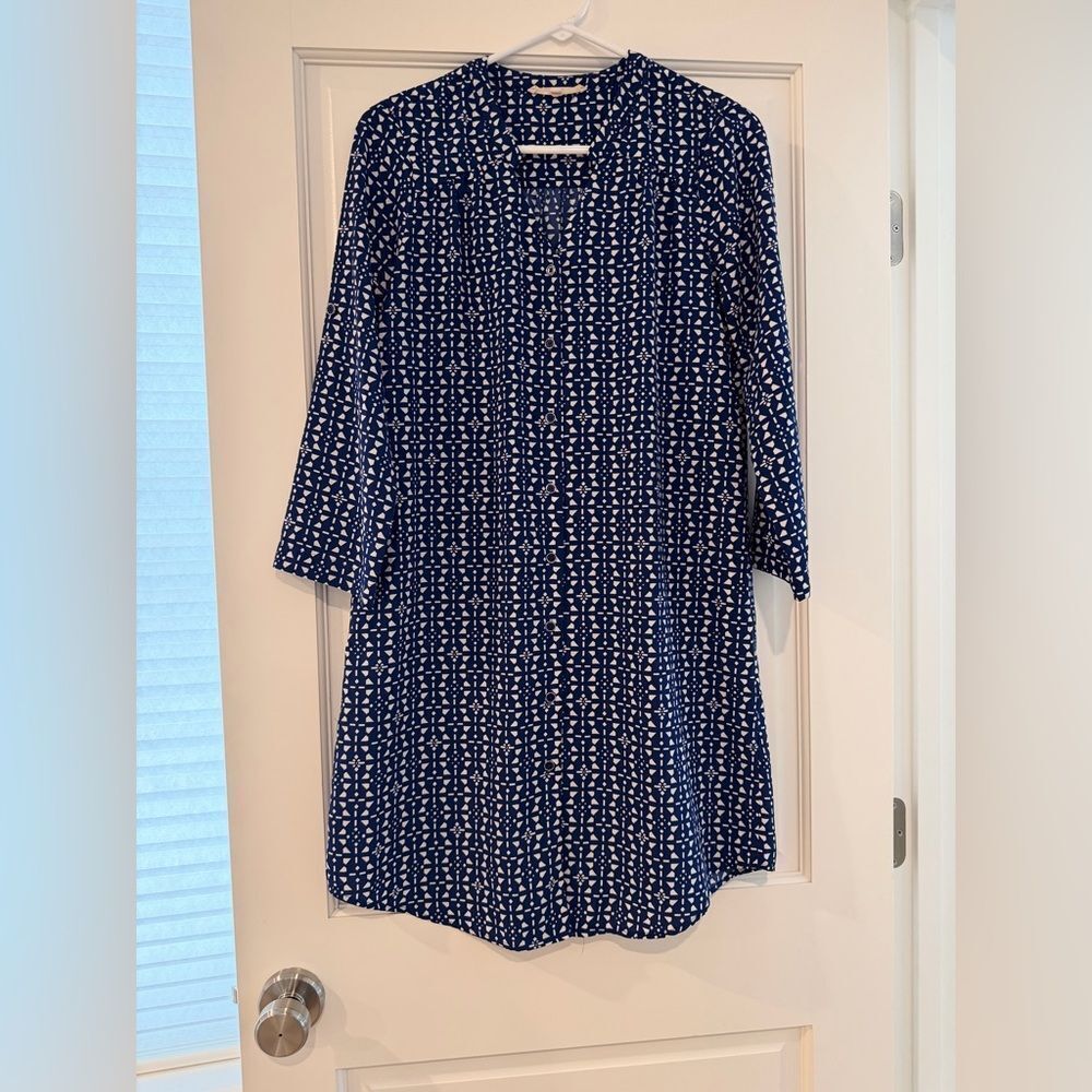 41 Hawthorn Navy and White Long Sleeve Dress